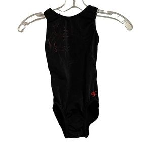GK black and red leotard